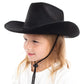 Little Adventures Costume Cowboy and Cowgirl Felt Hats (Black)