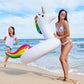 Turnmeon 79' Giant Inflatable Pool Float Party Toys With Sturdy Handles, Summer Beach Floaties Swimming Pool Inflatables Ride-On Pool Toys Raft Lounge For Adults Kids Teens (Flamingo And Unicorn)