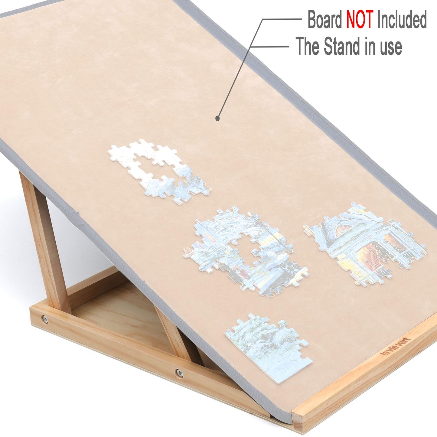 Lavievert Jigsaw Puzzle Easel Bracket, Wooden Puzzle Holder Stand With 2 Adjustable Tilt Angles For 1000 / 1500 Pieces Puzzle Bo