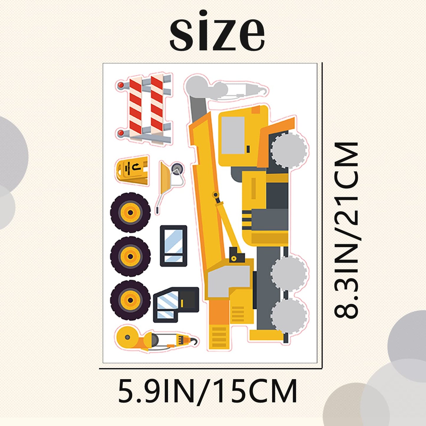 24 Sheets Construction Make A Face Sticker Sheets For Kids Todders Activities, Make Your Own Stickers For Kids Birthday Party Fa