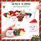 Libima 60 Pcs Christmas Mini Stuffed Animals Christmas Plush Keychain Santa Claus Tree Santa Hat Elk Bells Snowmen Hanging Plush