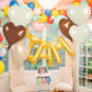 TONIFUL 30Pcs 18 Inch Cream White Heart Balloons Light Brown Coffee Heart Shape Foil Balloons Decoration for Birthday Valentine
