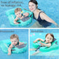 Mambobaby Non Inflatable Newest Size Improved Add Tail Avoid Flip Over Baby Pool Float With Canopy Infant Solid Swimming Float Swim Trainer