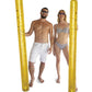 POZA 2 Pack of Inflatable Jumbo Pool Noodles - 74-Inch enhanced and elegant Giant Inflatable Sparkly Gold Glitter Confetti Pool Float Swim Noodles  Inflatable Noodles for Ocean  Lake and Pool - Gold