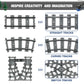 Mannidoo Classic City Train Tracks, 54 Pieces Railroad Tracks With 32 Curved Tracks, 20 Straight Tracks And 2 Switch Train Track