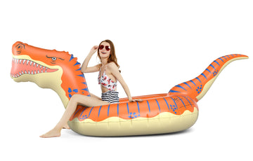 Jasonwell Inflatable Dinosaur Pool Float For Boys Girls Adults 124'' Giant T-Rex Floatie Summer Beach Swimming Pool Inflatables Ride On Party Pool Toys Raft Lounge Kids Tyrannosaurus Rex Toys