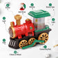 Electric Steam Train Toy For Toddlers 3-5,Bump And Go Truck W/Steam Locomotive,Smoke,Light & Sound, 360 Rotation Christmas Train
