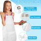 Bouboni 36 Pack Kids Apron Bulk With 2 Pockets Adjustable Chef Art Apron Kids Painting Aprons For Cooking Baking Painting Crafti