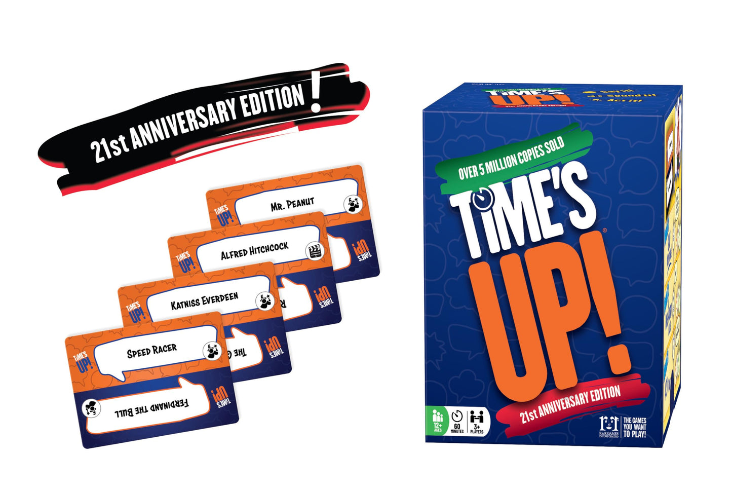 R&R Games Time's Up Party Game - Award Winning Cardstock - Orange and Blue - Model 975
