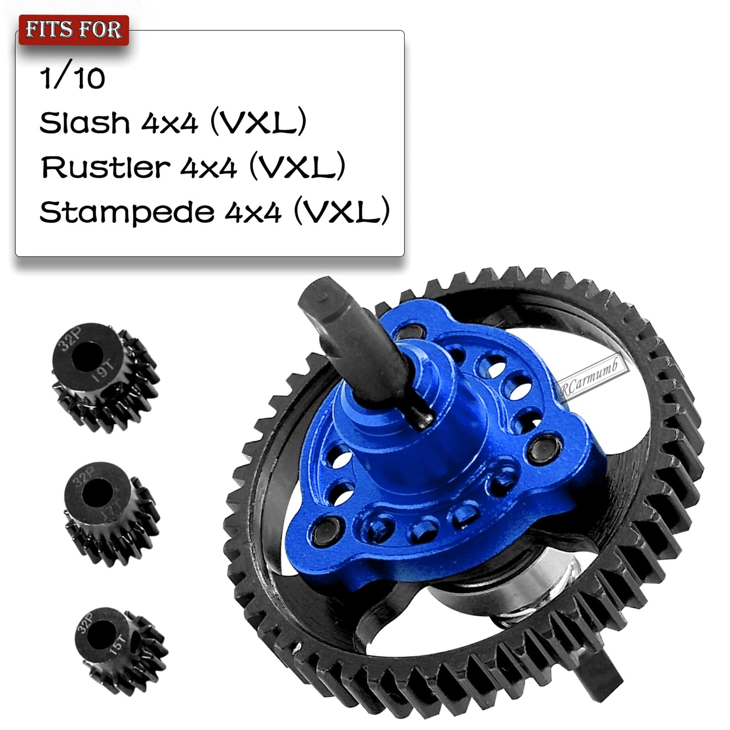 Rcarmumb Rc 50T Slipper Clutch Eliminator Differential Locker Gear Upgrades Part For Slash Rustler Stampede 4X4/4X4 Vxl,50T Spur