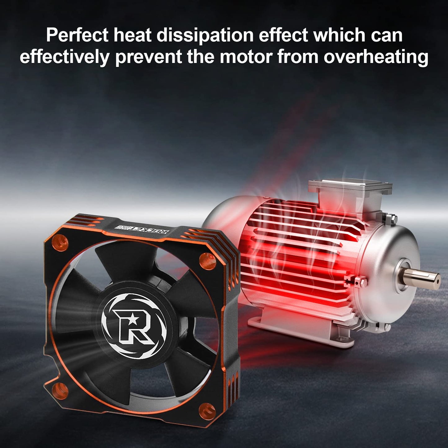 2 Pack RC Motor Cooling Fan Heatsink 35mm 21000RPM 8.4V Aluminum ESC Motor Cooling Fan for RC Car 1/8 1/10 Scale 3650,3660,540,5