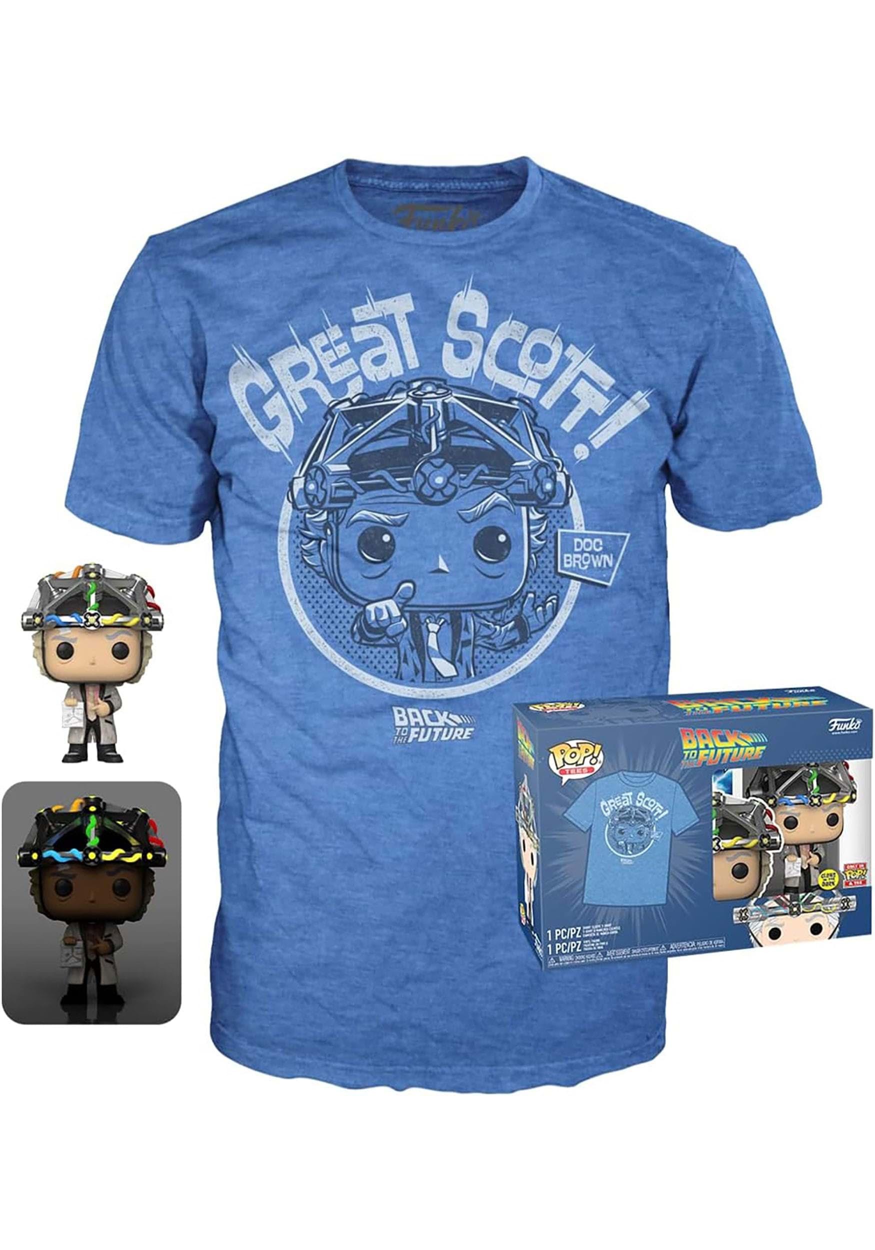 Funko Pop! & Tee: Back to The Future - Doc with Helmet  mature-themed XL