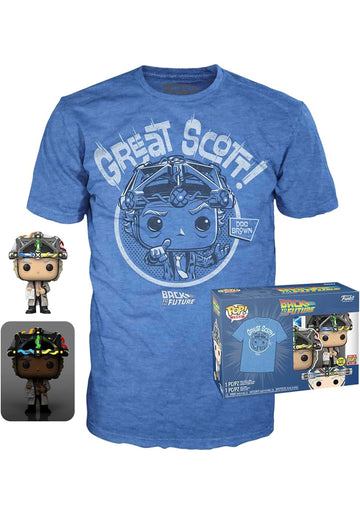 Funko Pop! & Tee: Back to The Future - Doc with Helmet  mature-themed XL