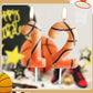 Zi Lan Basketball 6th Birthday Candle Brown Basketball Themed Cake Candles Happy Birthday Party Cake Topper for Boy Girl Kid Spo