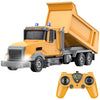 CALEST Remote Control Construction Dump Truck Toy RC Vehicle,6 Channel Truck Toys with 2 Rechargeable Batteries,1/24 Scale Dump