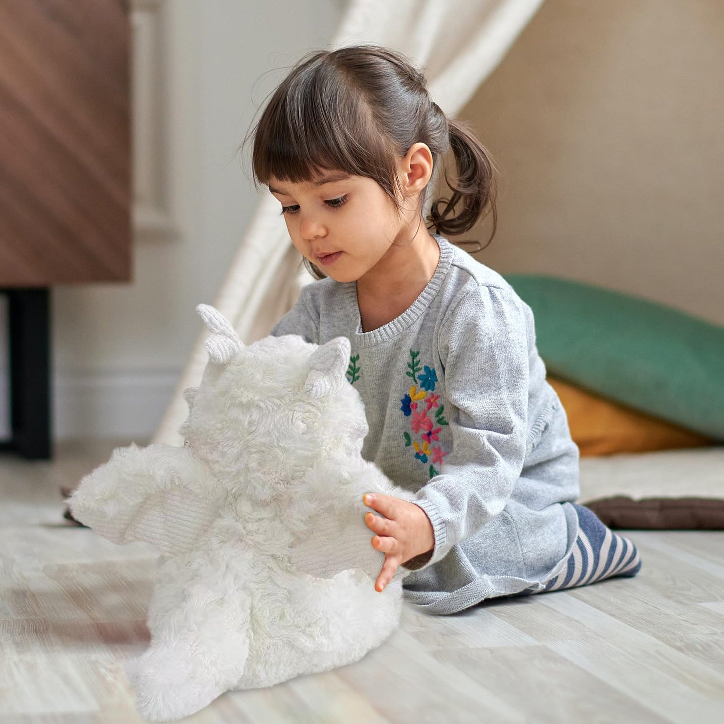 SUSULF Little Flying Dragon - Cute Stuffed Animal Plush Toy - Adorable Soft Dragons Toy Plushies and Gifts - Perfect Present for Kids (White 7.87in/20cm)
