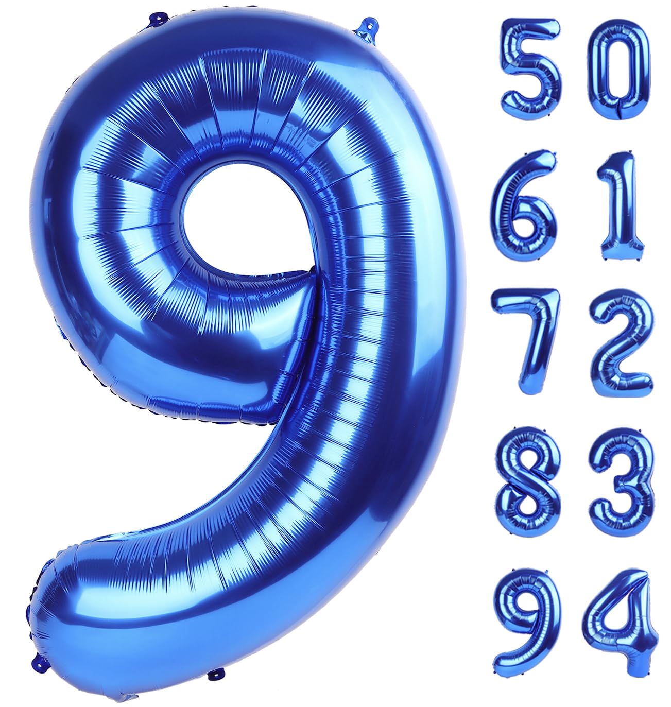 Navy Blue 9 Balloon, Number Balloon 40 Inch, Blue Party Decorations, Giant Birthday Decorations For 9Th 19Th 29Th 90Th, Number 9