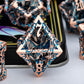 ARUOHHA Hollow DND Dice Set Copper Blue 5-Headed Dragon D and D Dice with Gift Box, Dungeons and Dragons Role Playing Games 7PCS