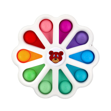 Toddler Tested - Poppin Colors Sensory Toy With Numbers And Multicolor Bubbles - Fidget Popper Spinning Toy For Color & Shape Re