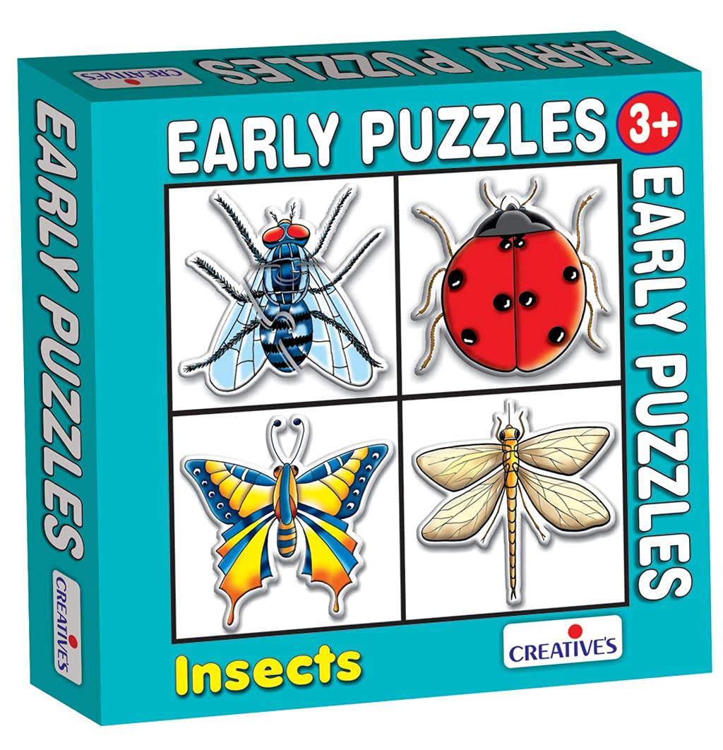 CreativeS Early Puzzles Step 1 Insects Puzzle | Early Puzzles Step 1 Series | Fun To Learn Game | Knowledge Of Insects (Fly, 