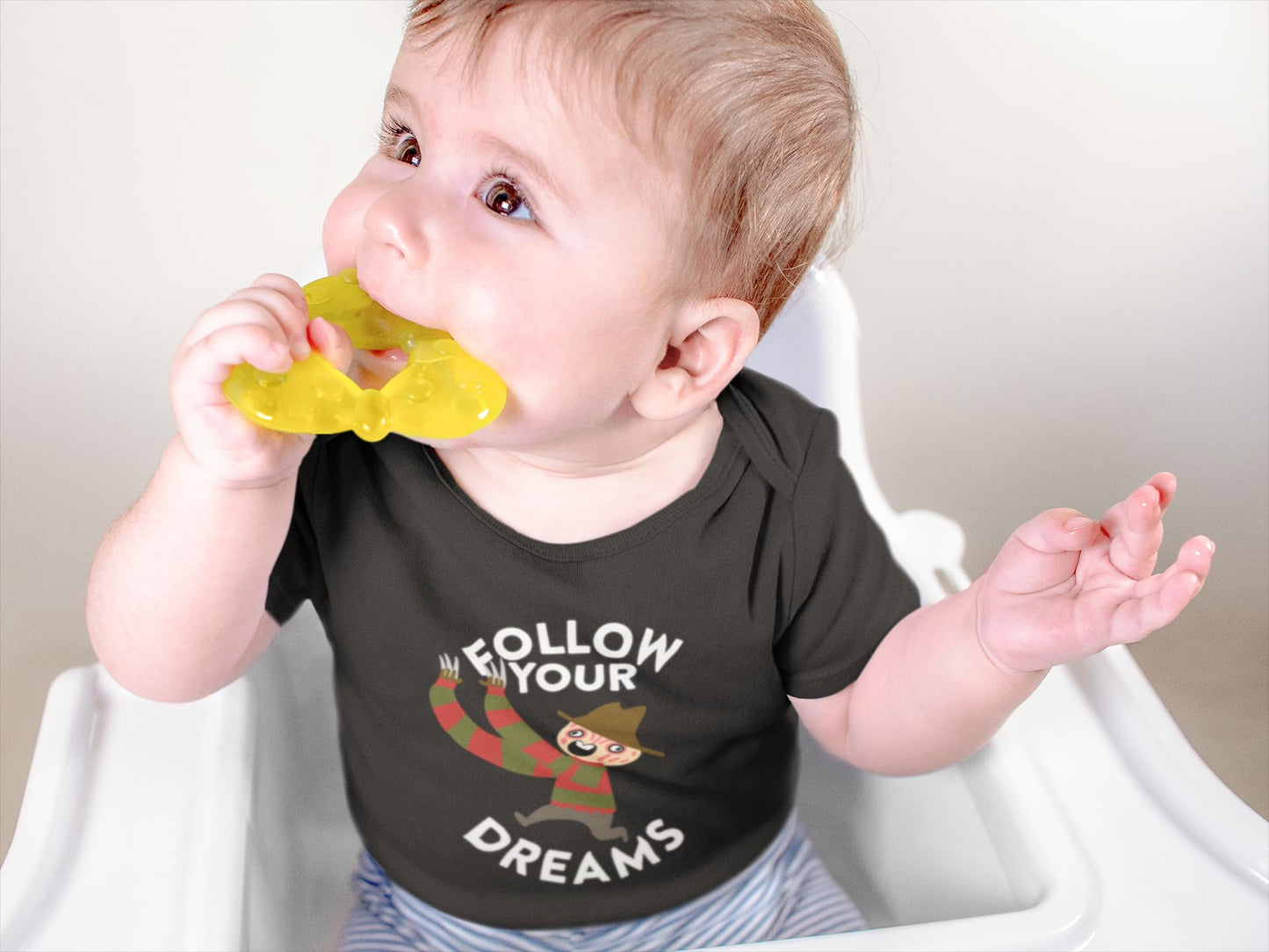 Funny Horror Infant Bodysuit Follow Your Dreams Costume for Babies Light Blue 12M