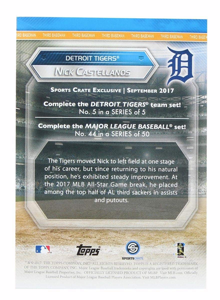 Detroit Tigers Mlb Crate Exclusive Topps Card #44 - Nick Castellanos