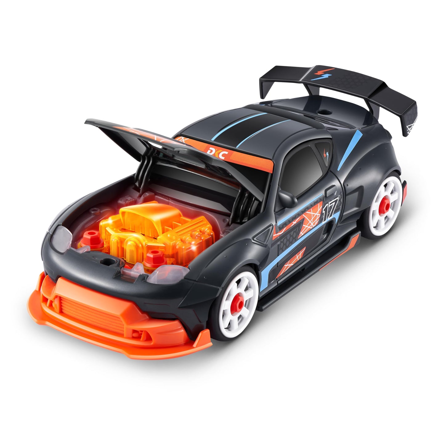 Metal Machines Speed Heroes Car Kit - Build Your Own, 20+ Surprises, Silver, Model 67125, Lights & Sounds, Plastic