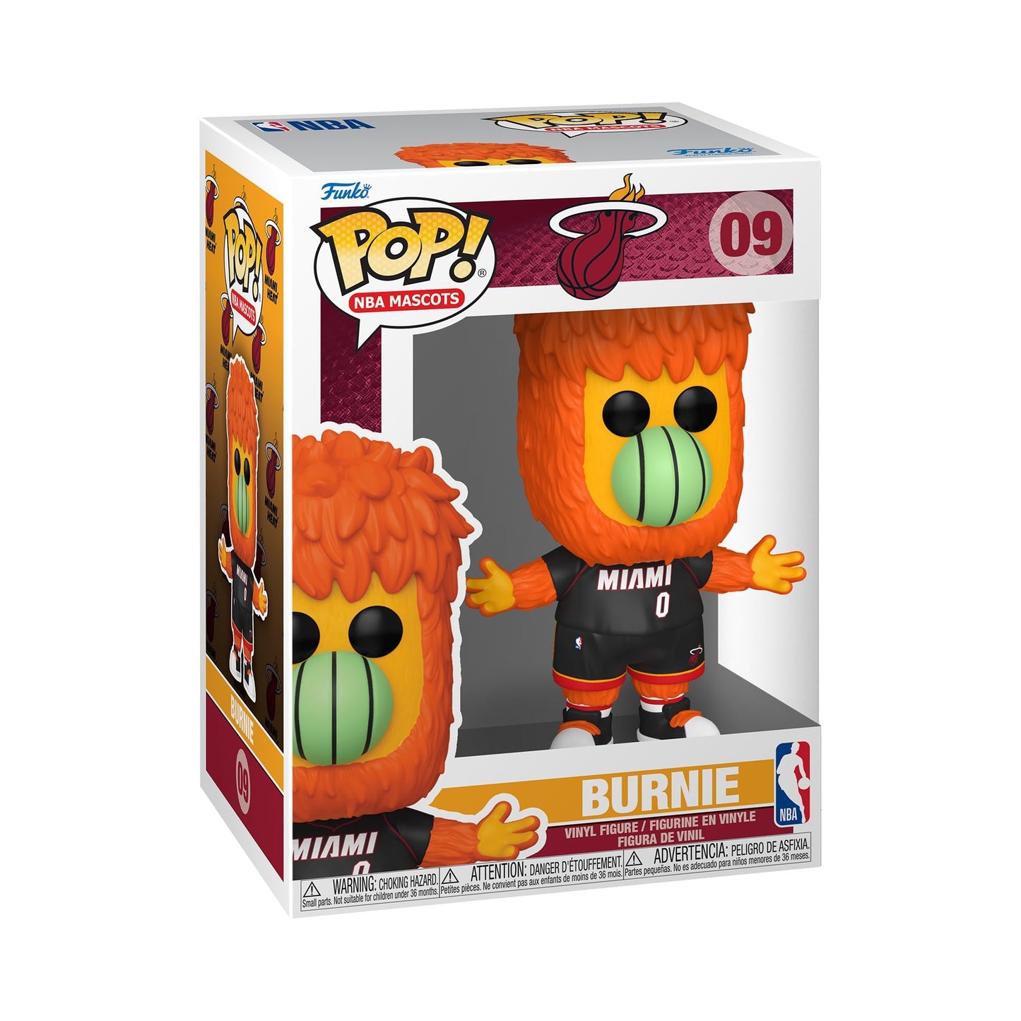 Funko Pop! Nba: Mascots - Miami - Burnie The Fireball - Collectable Vinyl Figure - Gift Idea - Official Merchandise - For Kids &