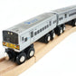 MUNI PALS Munipals Long Island Rail Road Wooden Railway M7 2-car Set-Child Safe and Tested Wood Toy Train