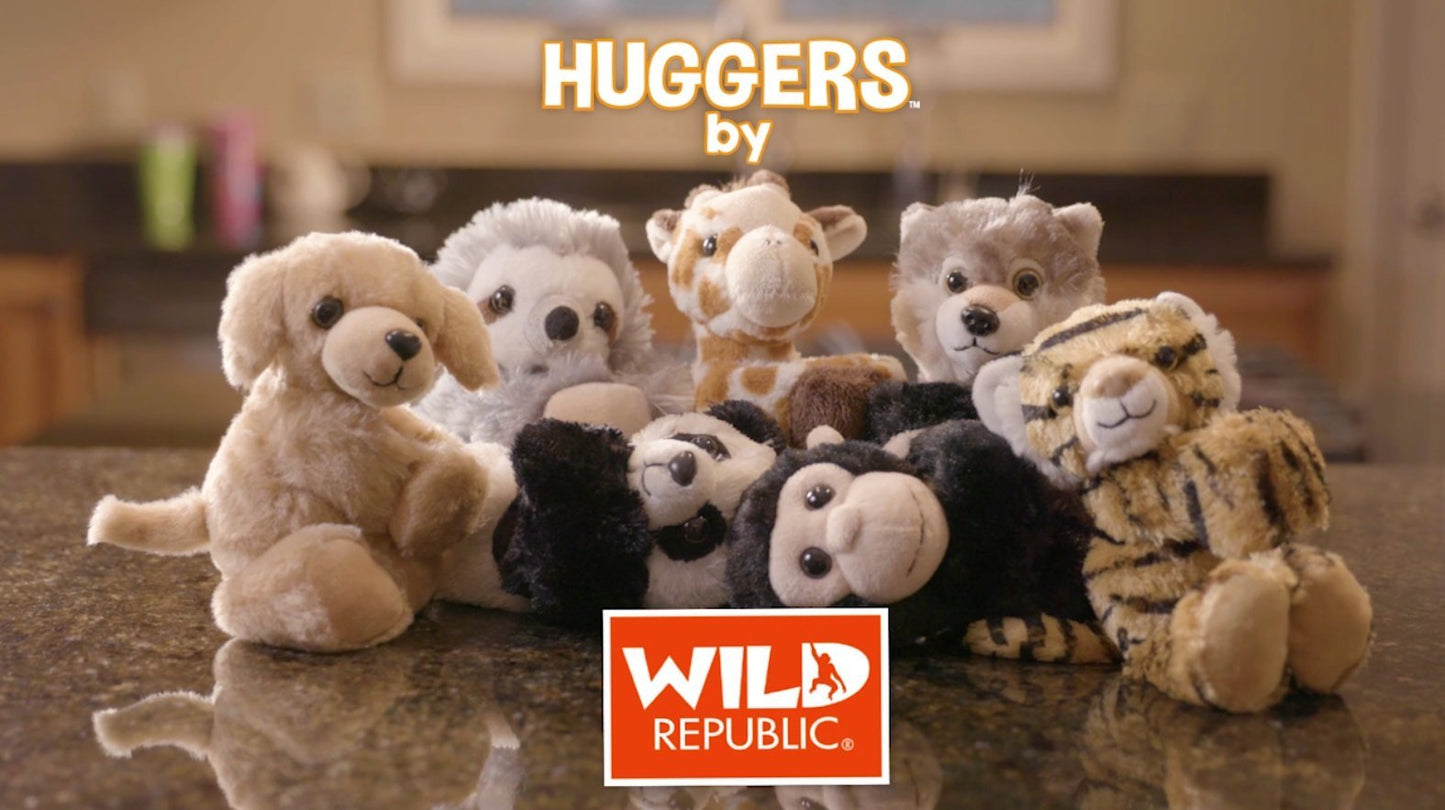 WILD REPUBLIC Wolf Plush Toy Huggers Slap Bracelet Stuffed Animal 5" Model 19556