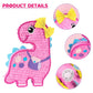 Wernnsai Dinosaur Piñata - Pink Piñata Bundle With Blindfold And Bat For Girls Kids Piñata Brontosaurus Themed Party Game Supplies For Birthday Party Decoration Carnivals Festivals Baby Shower