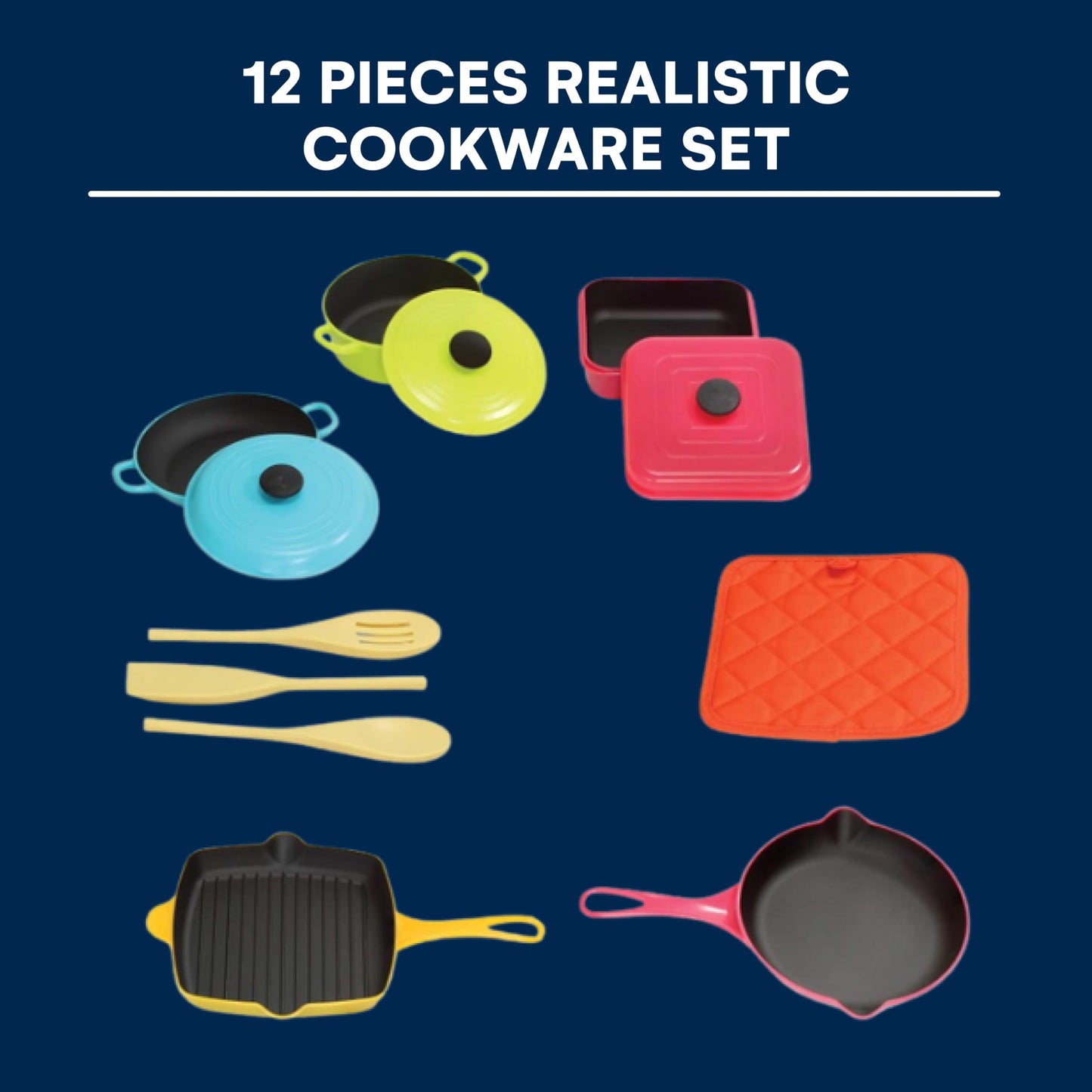 Kidzlane Play Tea Set, 15+ Durable Plastic Pieces, Safe and BPA Free for Childrens Tea Party and Fun