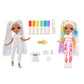 Rainbow High DIY Fashion Doll with Washable Markers, Green Eyes, Straight Hair, Bonus Accessories, Multicolor, Model 500407EUC