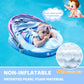 2024 Newest Mambobaby Baby Pool Float With Canopy & Tail Mambobaby Baby Swim Float Non-Inflatable Solid Baby Float Upgrade Soft