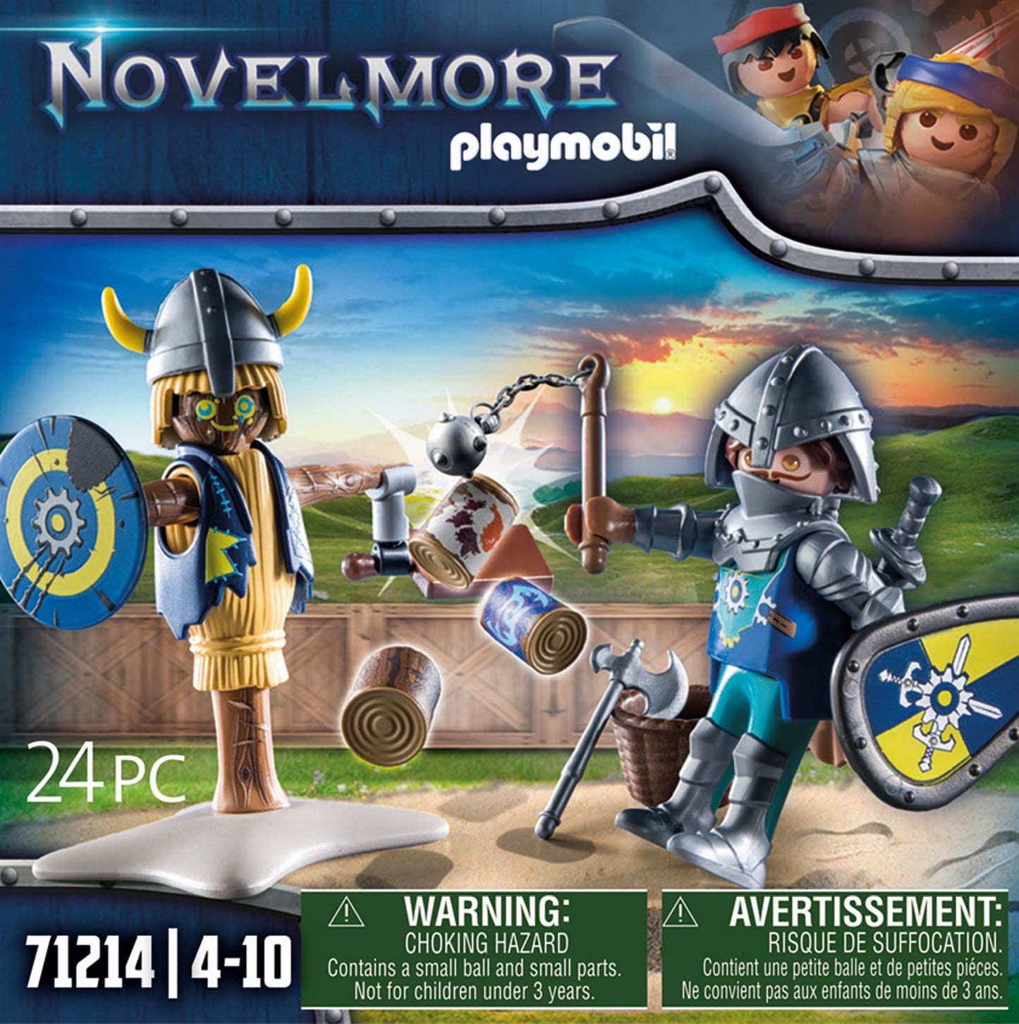 Playmobil Novelmore Combat Training Set - Plastic, One Size, Gray/Black with Red & Gold Accents, Model 71214