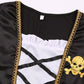 Dormstop Kids Pirate Costume Girls Deluxe Buccaneer Dress Set for Halloween Party Dress Up (5-7 Years)
