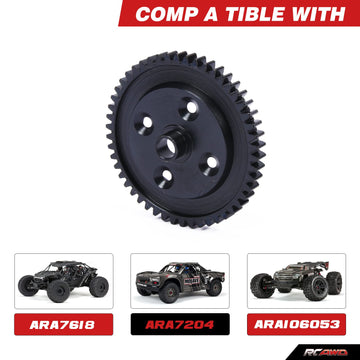 RCAWD 40CrMo Steel Spur Gear 50T Plate Diff Upgrades for ARRMA 6S, 1/7 Fireteam, Mojave 6s & Roller, 1/8 Kraton Notorious Outcas
