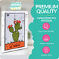 Nuestra Nostalgia Waterproof Loteria Game - 12"x8" Shuffleable Boards, Yellow & White, No Stereotypical Characters, Ideal for Parties