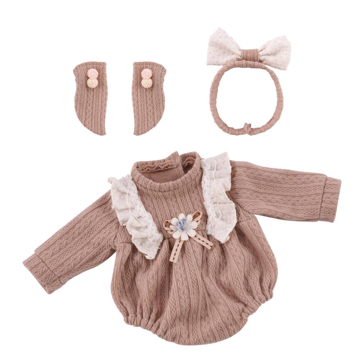 BABESIDE 3 Pcs Baby Doll Clothes Accessories Set for 1216 Inch Babys Doll