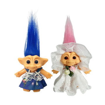 Lucky Vintage Troll Dolls, Lucky Doll Chromatic Adorable for Collections, School Project, Arts and Crafts, Party Favors- 7.5'' T