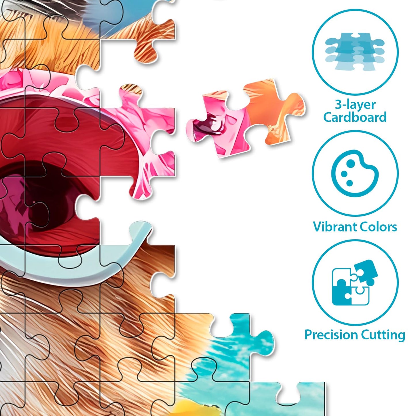 500 Pieces Puzzle for mature-themeds  Summer Cat Beach Jigsaw Puzzle for mature-themeds Kids Teens  Recycled Cardboard Puzzles 500 Pieces for Seniors  Challenging Puzzles Game Gift for Family Fun  20.5 x 15 in