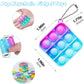 200 Square Mini Pop Keychain Bulk Party Favors Fidget Toys Bulk for Boy Girl mature-themed Fidgets Packs Sensory Stress Bauble Christmas Easter Birthday Party Supplies Goodie Bag Stuffer Classroom