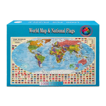 Payohto Political World Map Jigsaw Puzzle 1000 Pieces For Adults Kids Or Teens With 197 Countries International World Flags Puzz