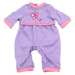 Sophia'S Long Sleeve Embroidered Butterfly One Piece Bodysuit For 15 Inch Dolls, Lavender