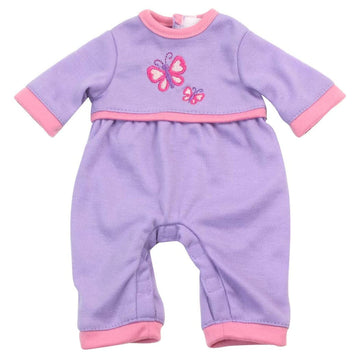 Sophia'S Long Sleeve Embroidered Butterfly One Piece Bodysuit For 15 Inch Dolls, Lavender