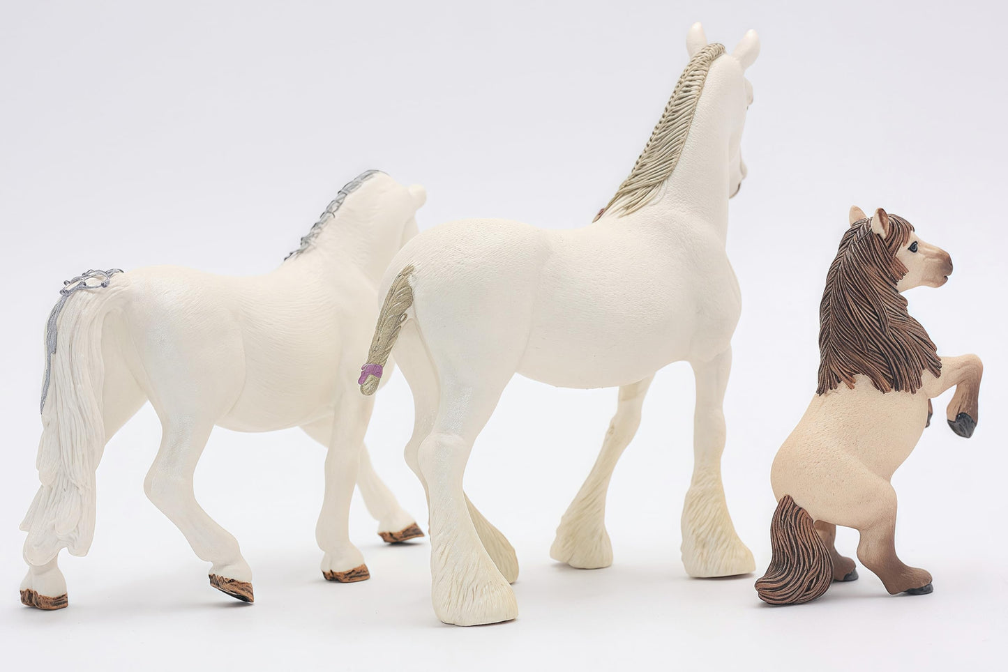 Gemini&Genius Horses Figurine Toy, Farm Premium Horse Animal Playset, Mare And Stallion With Horse Baby Family Action Figures Pa
