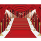Inrui Red Curtain Stage Photography Background Red Carpet Film Red Curtain Stars Celebrity Party Banner Backdrop (8X6Ft)