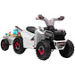 Aosom Kids Atv Quad Car With Back Trailer, 6V Electric Ride On Car With Forward Backward Function, Wear-Resistant Wheels, Ride O