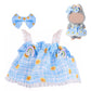 Ciunura 2025 Clothes for bubudoll(No Dolls Included)  Designed for bubuclothes  Can Be Used to Change Outfit for Your 15&17cm Dolls(Blue and White Plaid Dress 2pc Set)