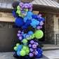 Green Purple Teal Balloons, 12 Inch Green Purple Teal Blue Black Balloons For Boys Girls Monsters Theme Birthday Party Baby Show